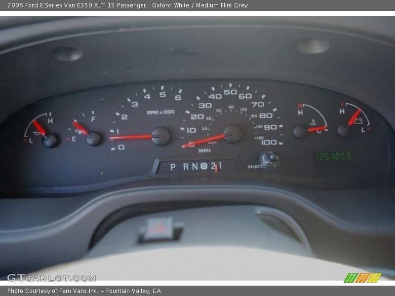 Oxford White / Medium Flint Grey 2006 Ford E Series Van E350 XLT 15 Passenger