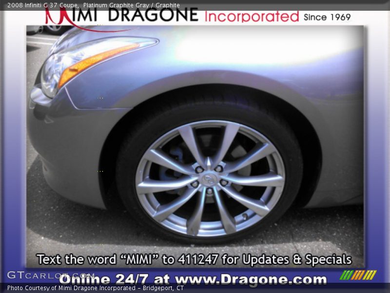 Platinum Graphite Gray / Graphite 2008 Infiniti G 37 Coupe