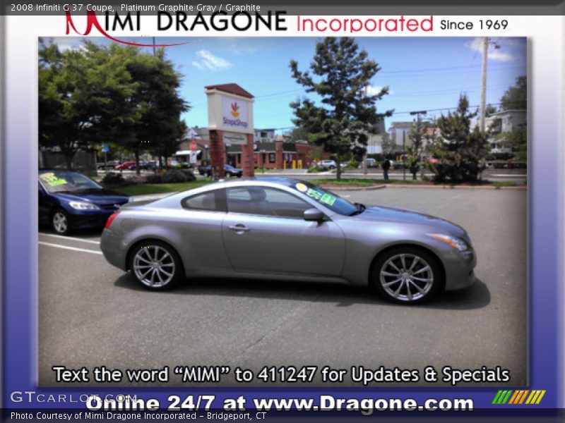 Platinum Graphite Gray / Graphite 2008 Infiniti G 37 Coupe
