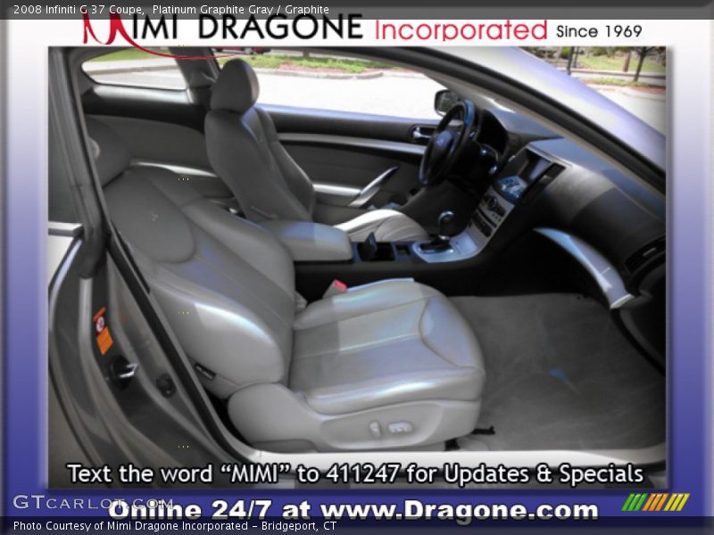 Platinum Graphite Gray / Graphite 2008 Infiniti G 37 Coupe