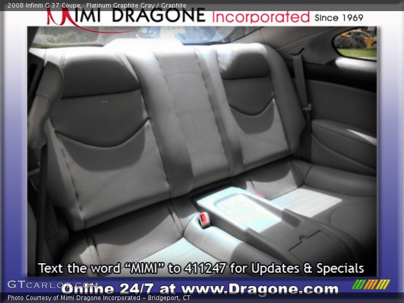 Platinum Graphite Gray / Graphite 2008 Infiniti G 37 Coupe