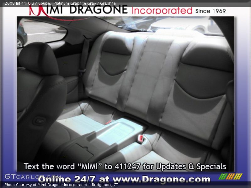 Platinum Graphite Gray / Graphite 2008 Infiniti G 37 Coupe