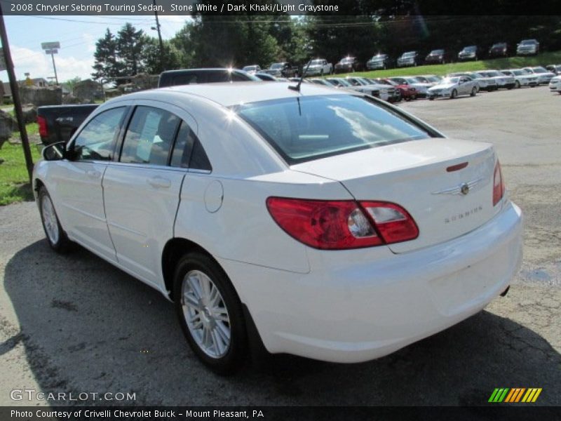 Stone White / Dark Khaki/Light Graystone 2008 Chrysler Sebring Touring Sedan