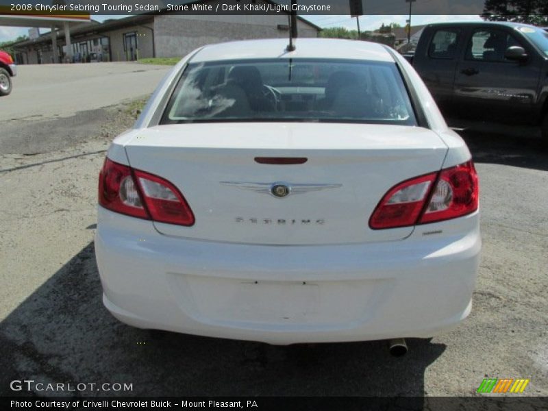 Stone White / Dark Khaki/Light Graystone 2008 Chrysler Sebring Touring Sedan