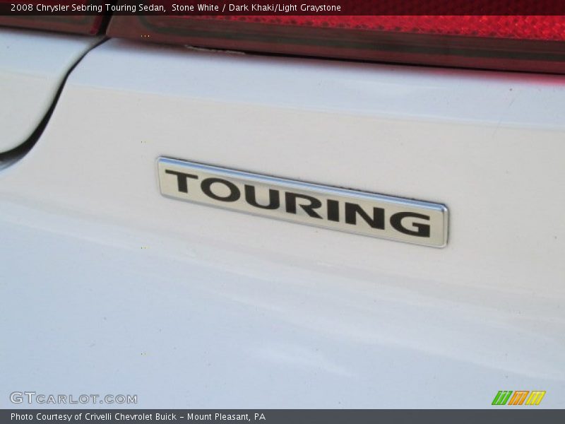 Stone White / Dark Khaki/Light Graystone 2008 Chrysler Sebring Touring Sedan