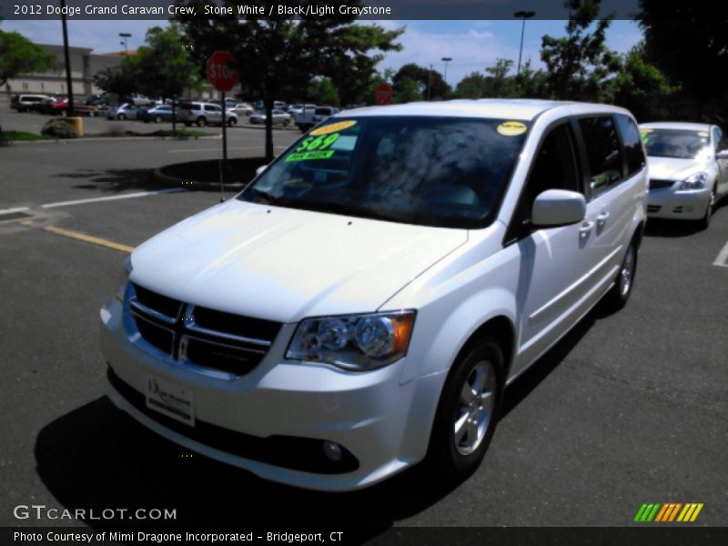 Stone White / Black/Light Graystone 2012 Dodge Grand Caravan Crew
