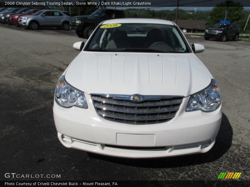 Stone White / Dark Khaki/Light Graystone 2008 Chrysler Sebring Touring Sedan