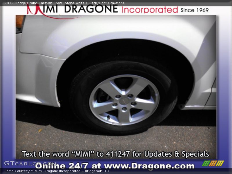 Stone White / Black/Light Graystone 2012 Dodge Grand Caravan Crew