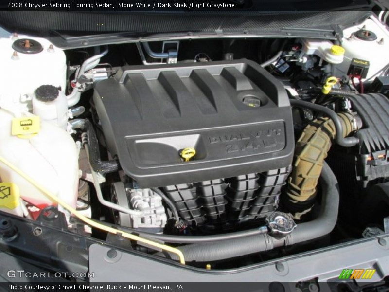 Stone White / Dark Khaki/Light Graystone 2008 Chrysler Sebring Touring Sedan