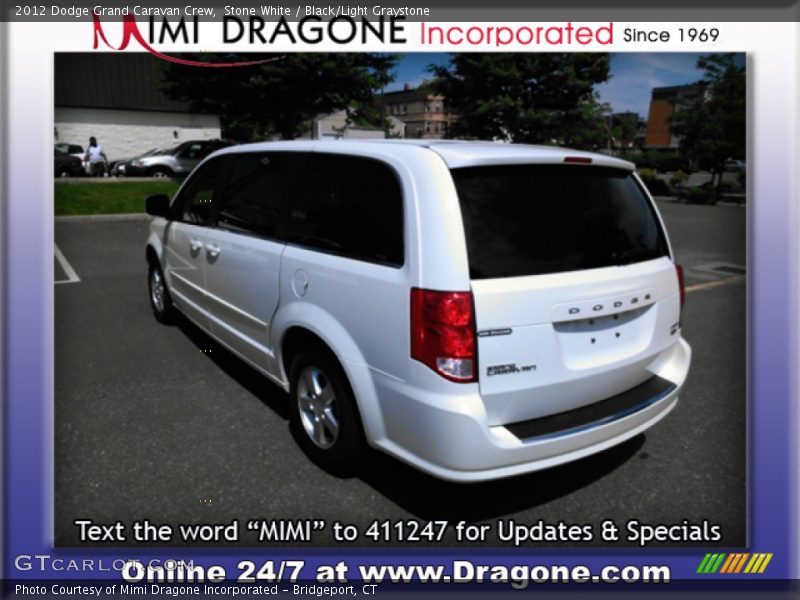 Stone White / Black/Light Graystone 2012 Dodge Grand Caravan Crew