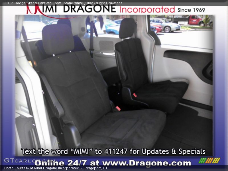 Stone White / Black/Light Graystone 2012 Dodge Grand Caravan Crew