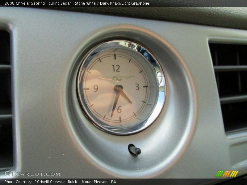 Stone White / Dark Khaki/Light Graystone 2008 Chrysler Sebring Touring Sedan