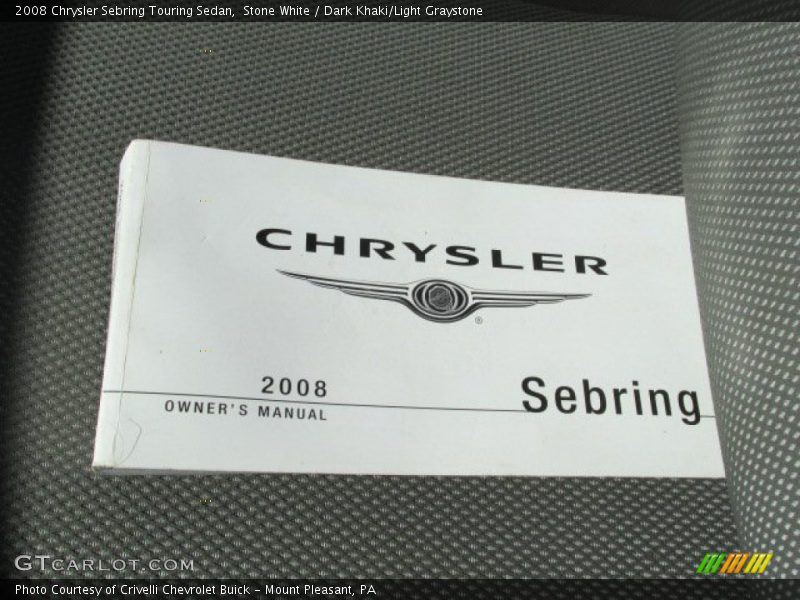 Stone White / Dark Khaki/Light Graystone 2008 Chrysler Sebring Touring Sedan