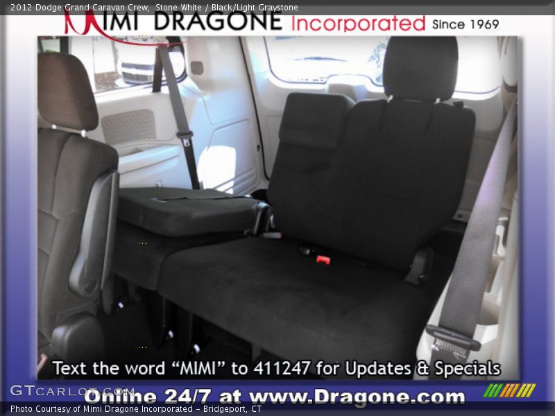 Stone White / Black/Light Graystone 2012 Dodge Grand Caravan Crew