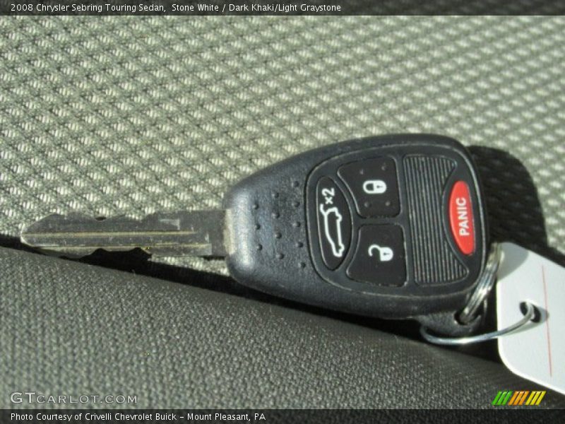 Stone White / Dark Khaki/Light Graystone 2008 Chrysler Sebring Touring Sedan