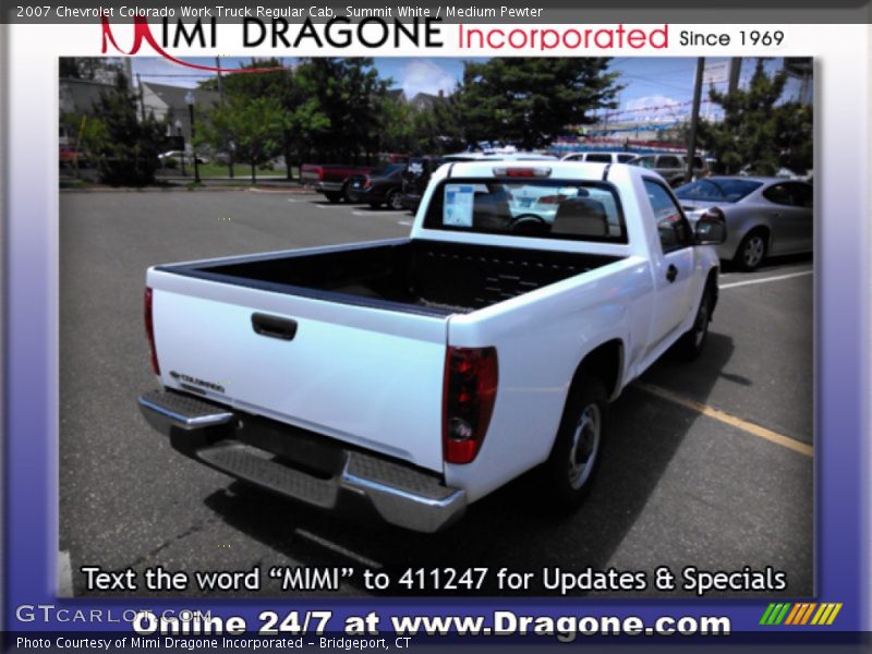 Summit White / Medium Pewter 2007 Chevrolet Colorado Work Truck Regular Cab