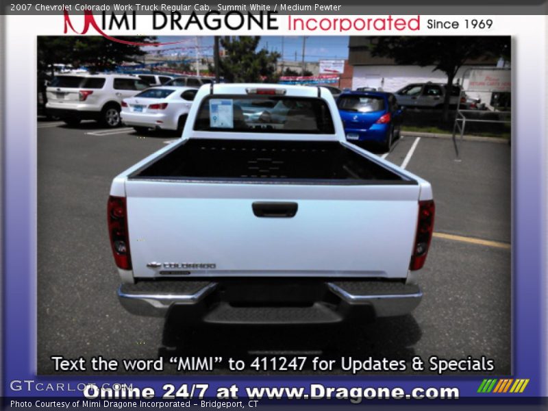 Summit White / Medium Pewter 2007 Chevrolet Colorado Work Truck Regular Cab