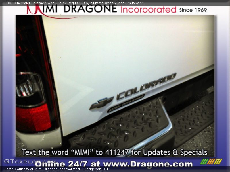 Summit White / Medium Pewter 2007 Chevrolet Colorado Work Truck Regular Cab