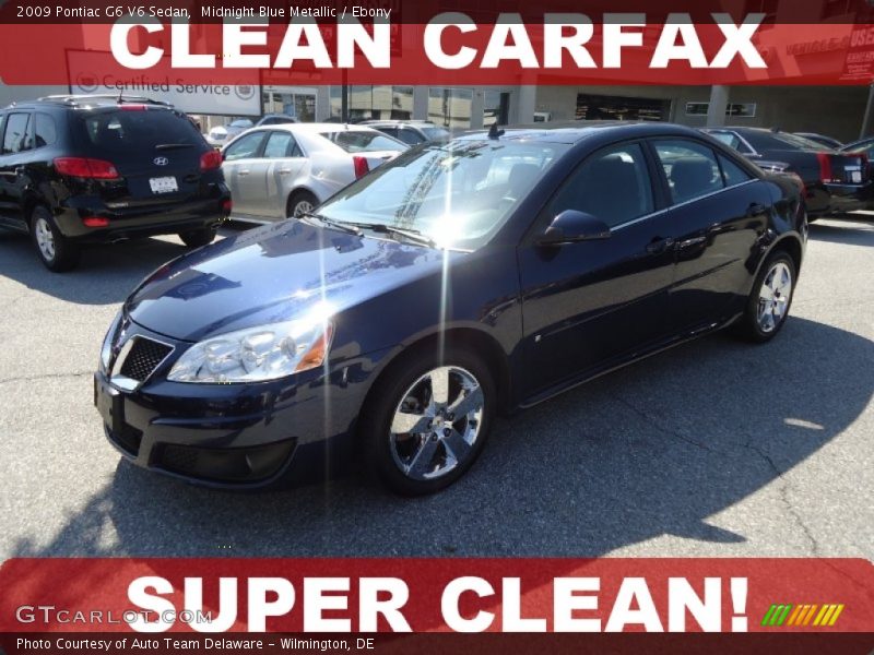 Midnight Blue Metallic / Ebony 2009 Pontiac G6 V6 Sedan