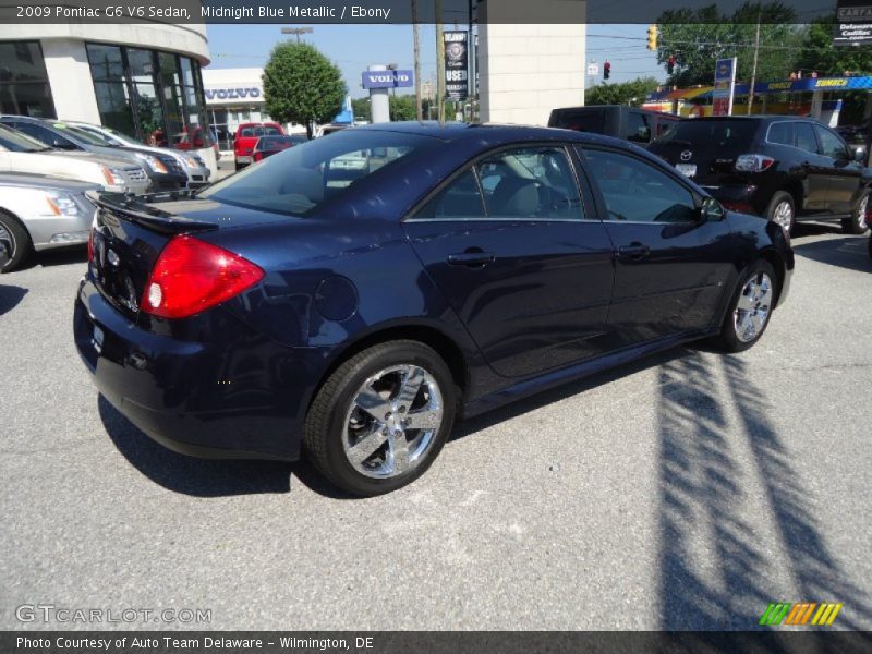 Midnight Blue Metallic / Ebony 2009 Pontiac G6 V6 Sedan