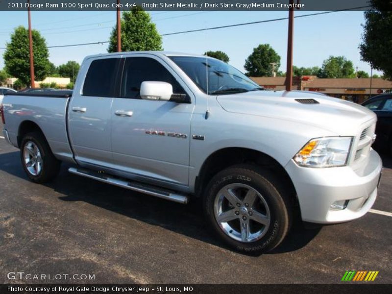 Bright Silver Metallic / Dark Slate Gray/Medium Graystone 2011 Dodge Ram 1500 Sport Quad Cab 4x4