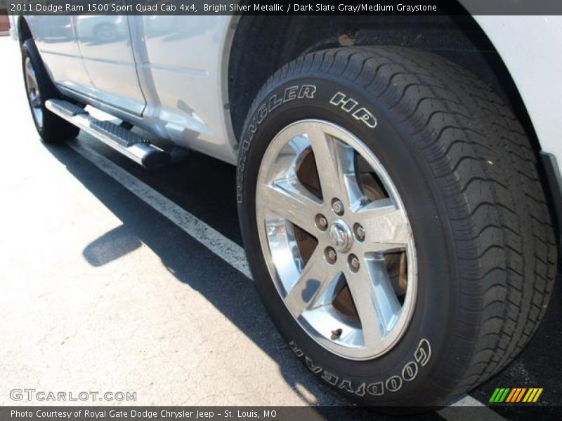 Bright Silver Metallic / Dark Slate Gray/Medium Graystone 2011 Dodge Ram 1500 Sport Quad Cab 4x4