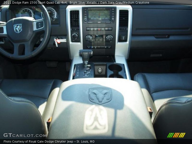 Bright Silver Metallic / Dark Slate Gray/Medium Graystone 2011 Dodge Ram 1500 Sport Quad Cab 4x4