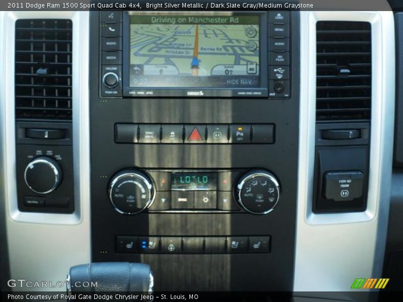 Bright Silver Metallic / Dark Slate Gray/Medium Graystone 2011 Dodge Ram 1500 Sport Quad Cab 4x4