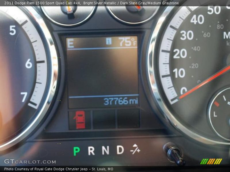 Bright Silver Metallic / Dark Slate Gray/Medium Graystone 2011 Dodge Ram 1500 Sport Quad Cab 4x4