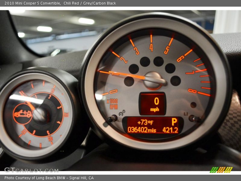Chili Red / Grey/Carbon Black 2010 Mini Cooper S Convertible