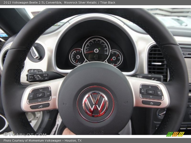 Moonrock Silver Metallic / Titan Black 2013 Volkswagen Beetle 2.5L Convertible