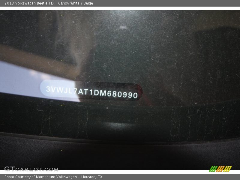 Candy White / Beige 2013 Volkswagen Beetle TDI