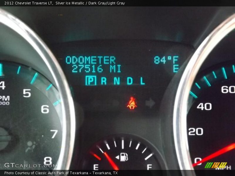Silver Ice Metallic / Dark Gray/Light Gray 2012 Chevrolet Traverse LT