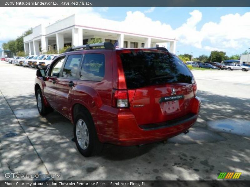 Rave Red / Black 2008 Mitsubishi Endeavor LS