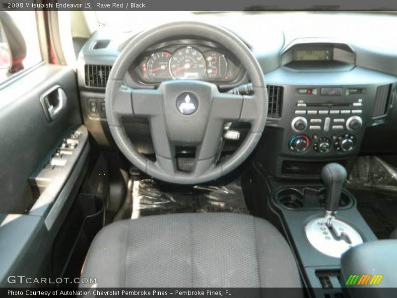 Rave Red / Black 2008 Mitsubishi Endeavor LS