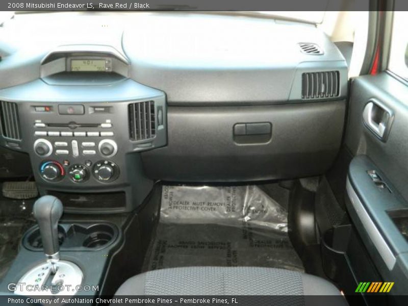 Rave Red / Black 2008 Mitsubishi Endeavor LS