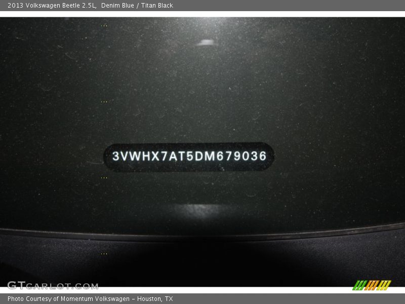 Denim Blue / Titan Black 2013 Volkswagen Beetle 2.5L