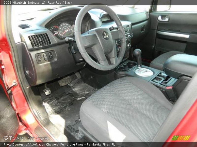 Rave Red / Black 2008 Mitsubishi Endeavor LS