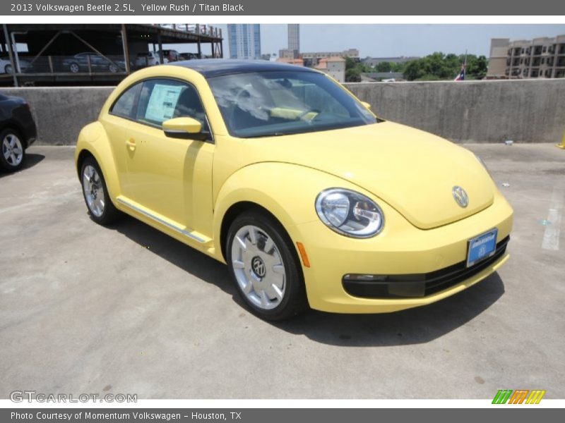 Yellow Rush / Titan Black 2013 Volkswagen Beetle 2.5L