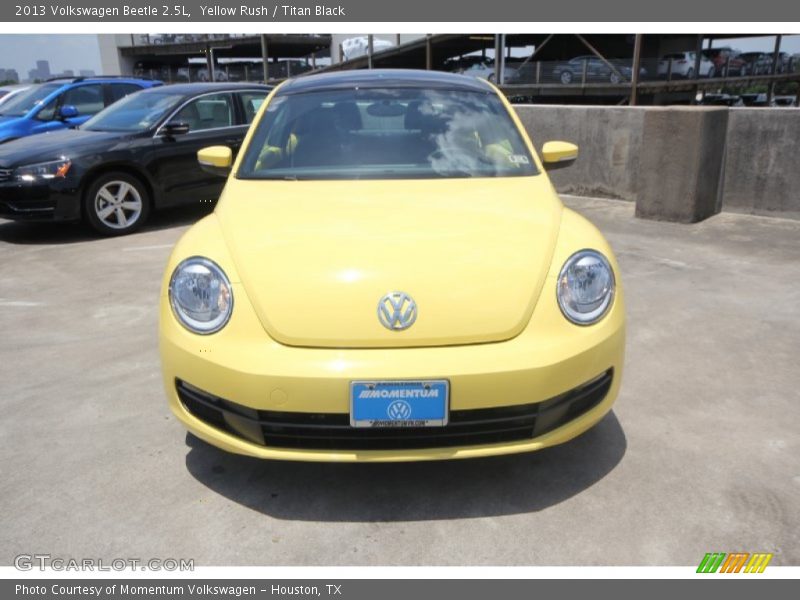 Yellow Rush / Titan Black 2013 Volkswagen Beetle 2.5L