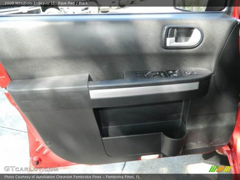 Rave Red / Black 2008 Mitsubishi Endeavor LS