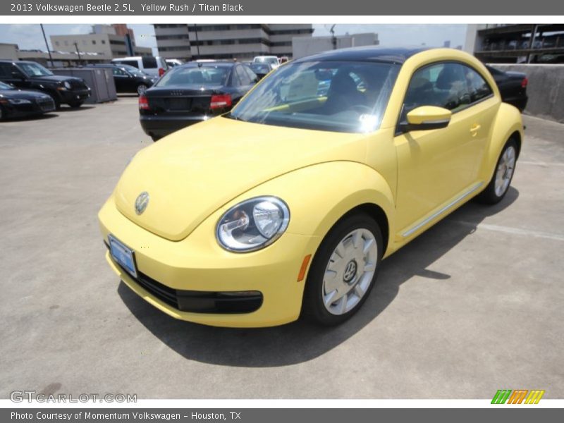 Yellow Rush / Titan Black 2013 Volkswagen Beetle 2.5L