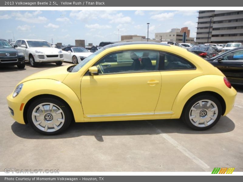 Yellow Rush / Titan Black 2013 Volkswagen Beetle 2.5L