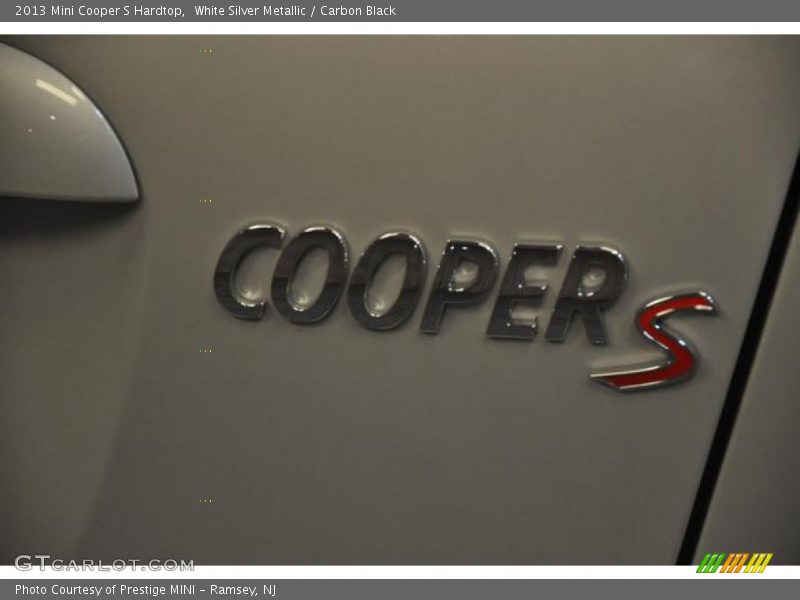White Silver Metallic / Carbon Black 2013 Mini Cooper S Hardtop