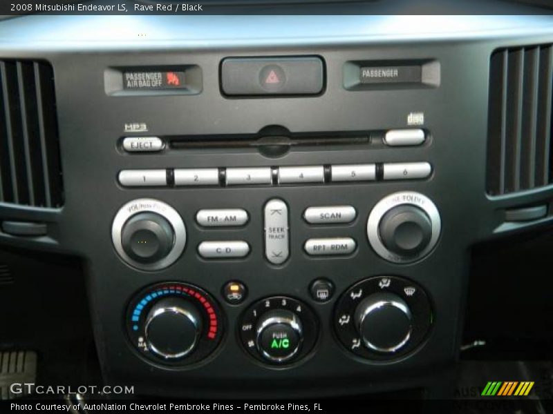 Rave Red / Black 2008 Mitsubishi Endeavor LS