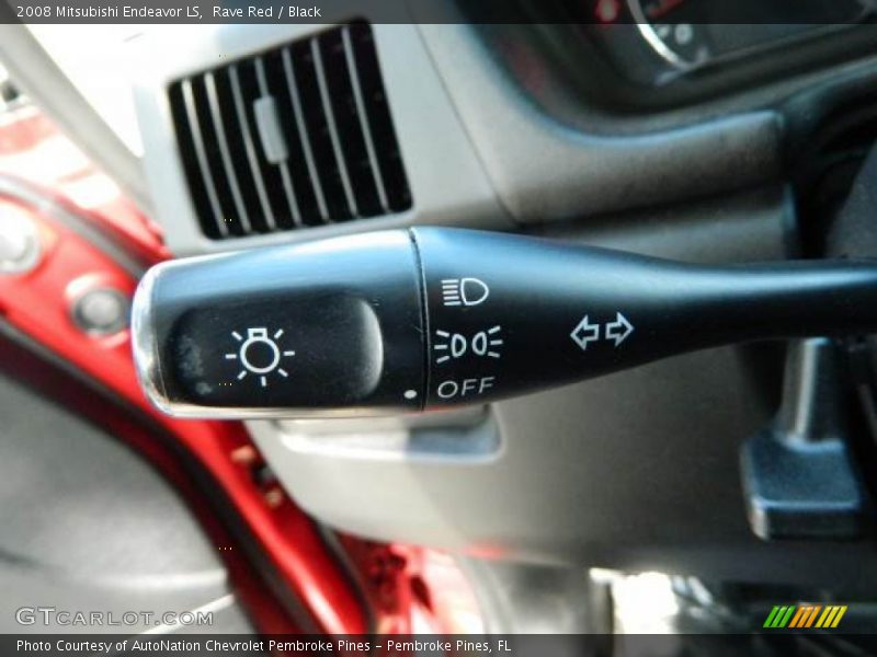 Rave Red / Black 2008 Mitsubishi Endeavor LS