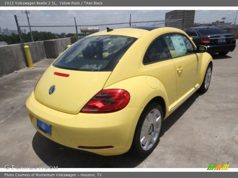 Yellow Rush / Titan Black 2013 Volkswagen Beetle 2.5L