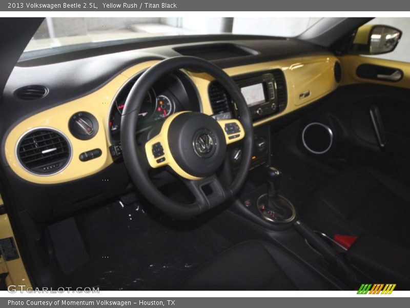 Yellow Rush / Titan Black 2013 Volkswagen Beetle 2.5L