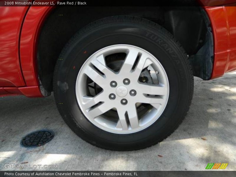 Rave Red / Black 2008 Mitsubishi Endeavor LS