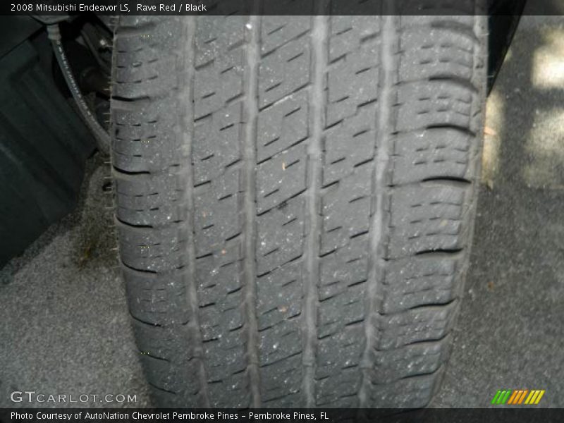 Rave Red / Black 2008 Mitsubishi Endeavor LS